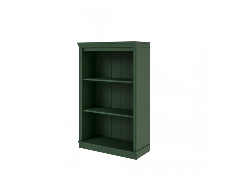 Estante de madeira com 1,19 m na cor verde / Coleção biblioteca